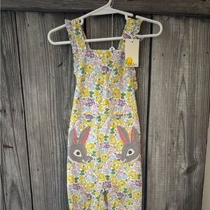 Mini Boden bunny appliqué dungarees